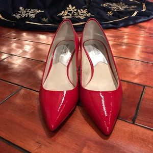 MK Red Patent Leather Heels, Size 7.5